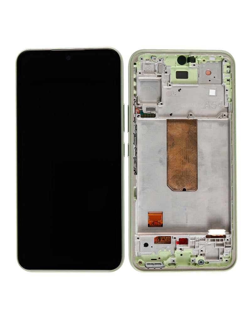 Samsung Galaxy A54 5G (A546 / 2023) OLED Screen Assembly With Frame (Refurbished) (Lime)