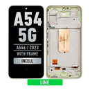 Samsung Galaxy A54 5G (A546 / 2023) LCD Screen Assembly With Frame (Aftermarket Incell) (Lime)