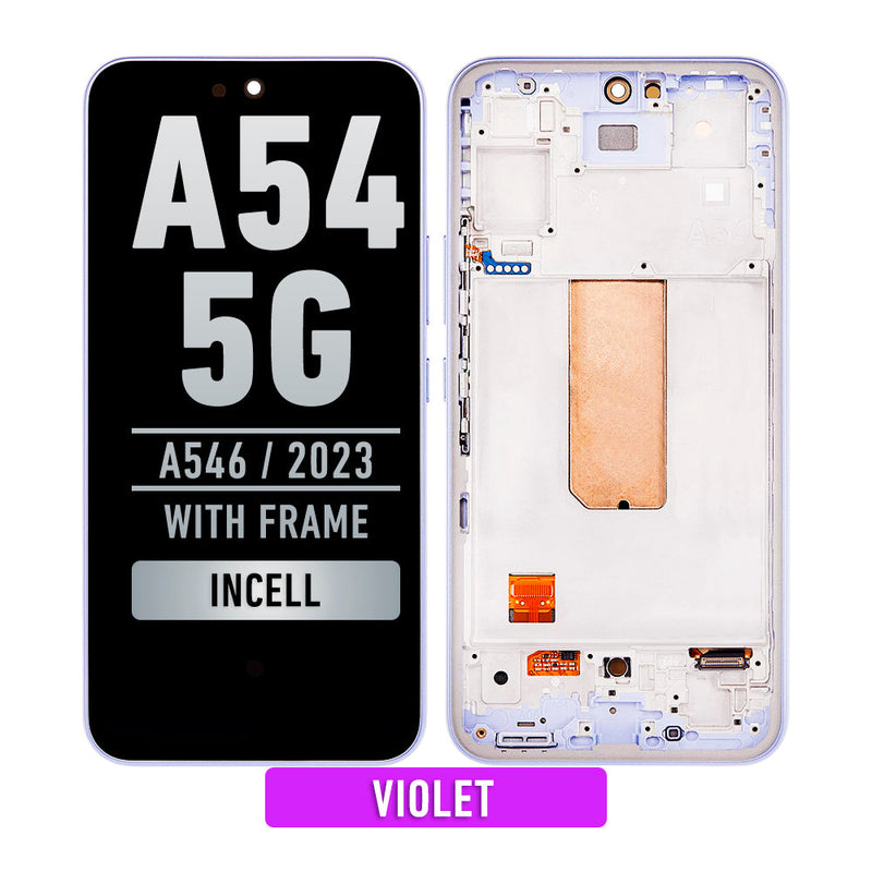 Samsung Galaxy A54 5G (A546 / 2023) LCD Screen Assembly With Frame (Aftermarket Incell) (Violet)