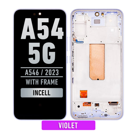 Samsung Galaxy A54 5G (A546 / 2023) LCD Screen Assembly With Frame (Aftermarket Incell) (Violet)