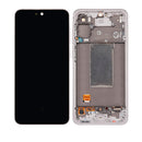 Samsung Galaxy A56 5G (A566 / 2025) OLED Screen Assembly Replacement With Frame (Refurbished) (Pink)