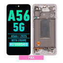 Samsung Galaxy A56 5G (A566 / 2025) OLED Screen Assembly Replacement With Frame (Refurbished) (Pink)