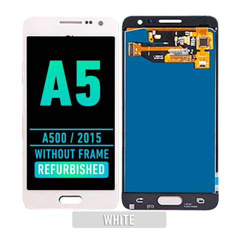 Samsung Galaxy A5 (A500 / 2015) LCD Screen Assembly Replacement Without Frame (Refurbished) (White)