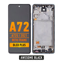 Samsung Galaxy A72 (A725 / 2021) (6.67") OLED Screen Assembly Replacement With Frame (OLED PLUS) (Awesome Black)