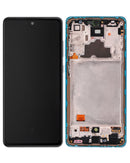 Samsung Galaxy A72 (A725 / 2021) (6.67") OLED Screen Assembly Replacement With Frame (OLED PLUS) (Awesome Blue)
