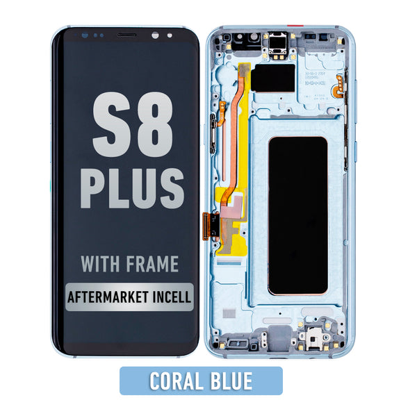 Samsung Galaxy S8 Plus OLED Screen Assembly Replacement With Frame (Aftermarket Incell) (Coral Blue)