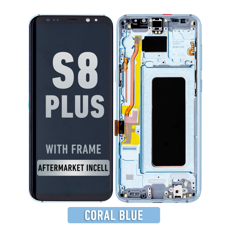 Samsung Galaxy S8 Plus LCD  Screen Assembly Replacement With Frame (Aftermarket Incell) (Coral Blue)