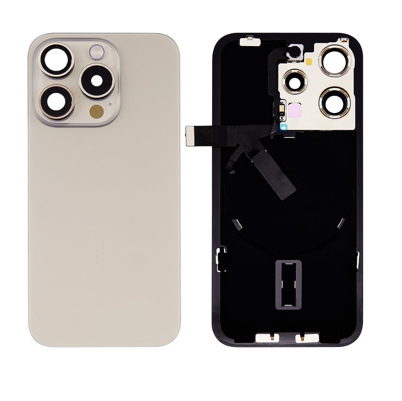 iPhone 15 Pro Back Cover Glass With Steel Plate | Wireless NFC & MagSafe Magnet Pre-installed Replacement (No Logo) (All Colors)