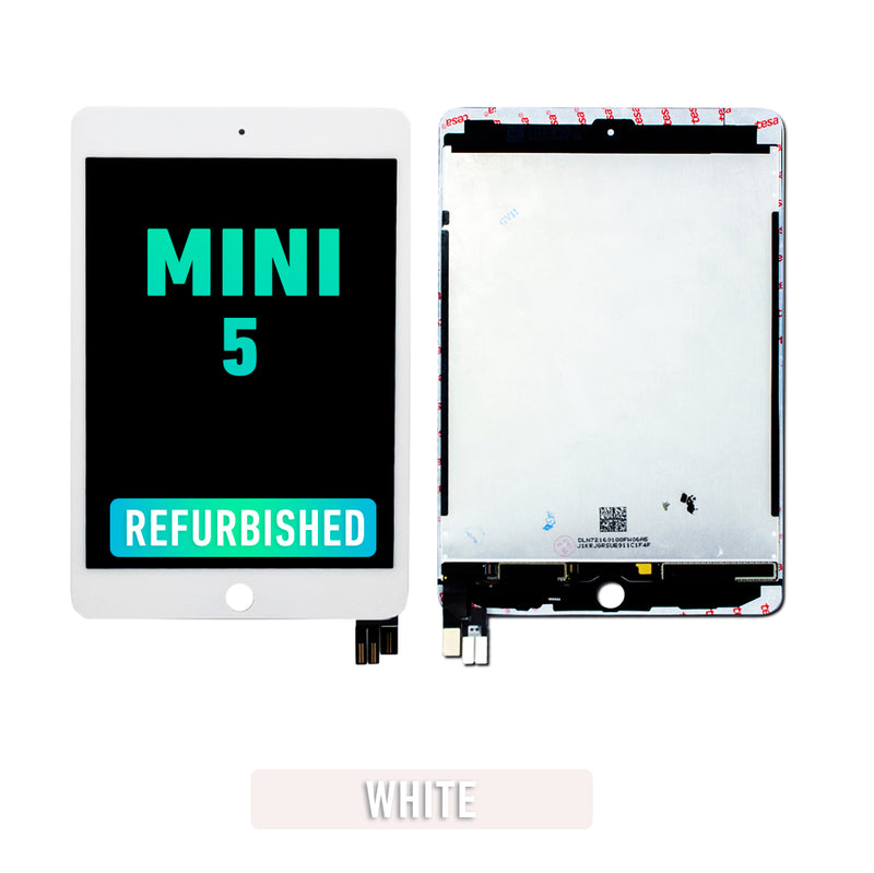 iPad Mini 5 LCD Screen Assembly Replacement With Digitizer (Sleep / Wake Sensor Flex Pre-Installed) (Refurbished Premium) (White)