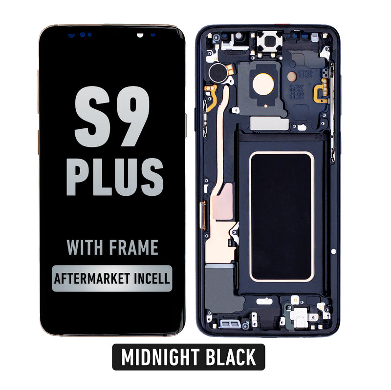 Samsung Galaxy S9 Plus LCD Screen Assembly Replacement With Frame (Aftermarket Incell) (Midnight Black)