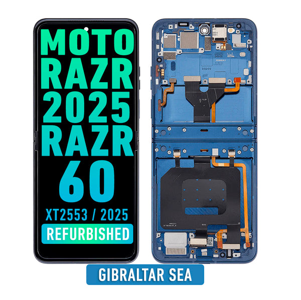 Motorola Razr 2025 / Razr 60 (XT2553 / 2025) OLED Assembly With Frame (Refurbished) (Gibraltar Sea)