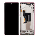 Motorola Moto Edge 50 Fusion 5G (XT2429 / 2024) OLED Assembly With Frame (Refurbished) (Hot Pink)