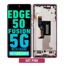 Motorola Moto Edge 50 Fusion 5G (XT2429 / 2024) OLED Assembly With Frame (Refurbished) (Hot Pink)