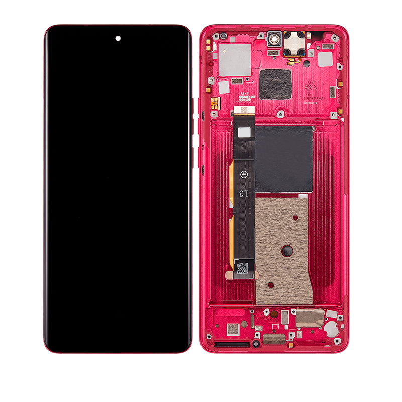 Motorola Moto Edge 40 (XT2303-3 / 2023) OLED Assembly With Frame (Refurbished) (Viva Magenta)