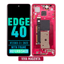 Motorola Moto Edge 40 (XT2303-3 / 2023) OLED Assembly With Frame (Refurbished) (Viva Magenta)