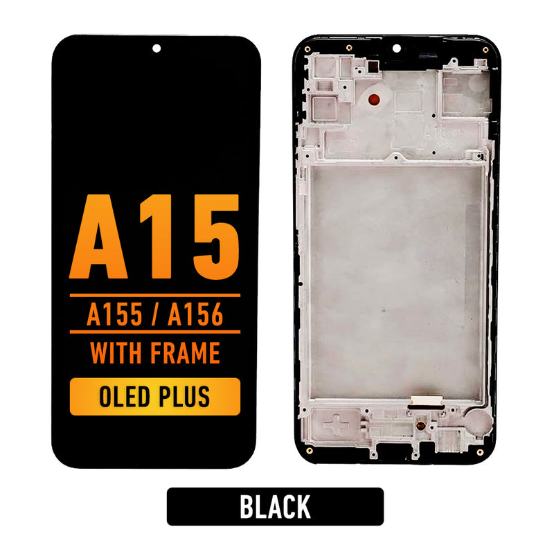 Samsung Galaxy A15 4G (A155 / 2023) / A15 5G (A156 / 2023) (INT VERSION) (6.36") LCD Screen Assembly Replacement With Frame (OLED PLUS) (Black)