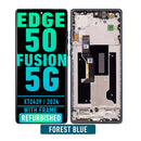 Motorola Moto Edge 50 Fusion 5G (XT2429 / 2024) OLED Assembly With Frame (Refurbished) (Forest Blue)