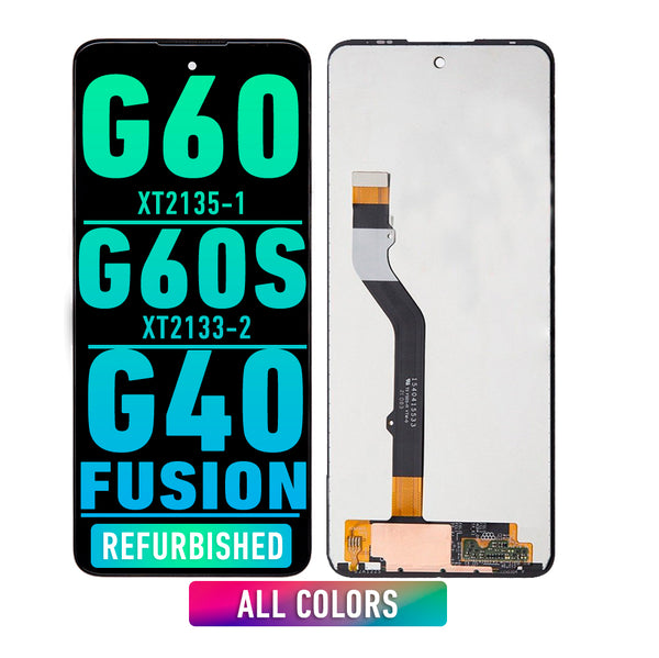 Motorola Moto G40 Fusion (XT2147-1) / G60 (XT2135-1) / G60S (XT2133-2) / G51 5G (XT2171) LCD Screen Assembly Replacement Without Frame (Refurbished) (All Colors)