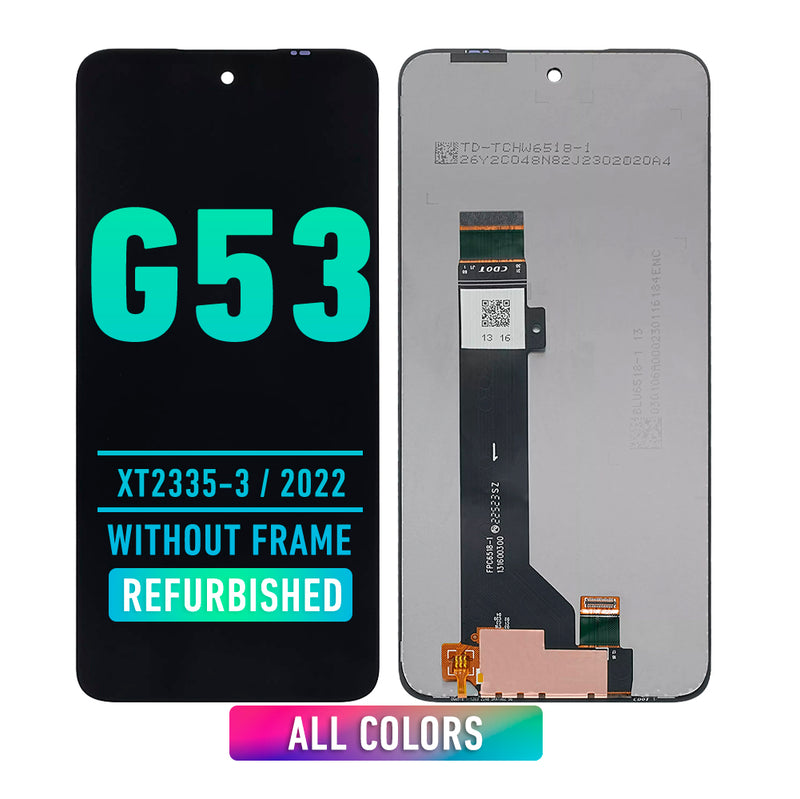 Motorola Moto G53 (XT2335-3 / 2022) LCD Screen Assembly Replacement Without Frame (Refurbished) (All Colors)