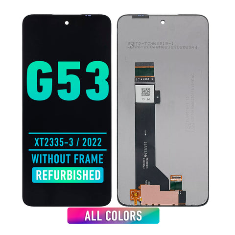 Motorola Moto G53 (XT2335-3 / 2022) LCD Screen Assembly Replacement Without Frame (Refurbished) (All Colors)