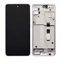 Motorola Moto G 5G (XT2113-1/2 / 2021) LCD Screen Assembly Replacement With Frame (Refurbished) (Frosted Silver)