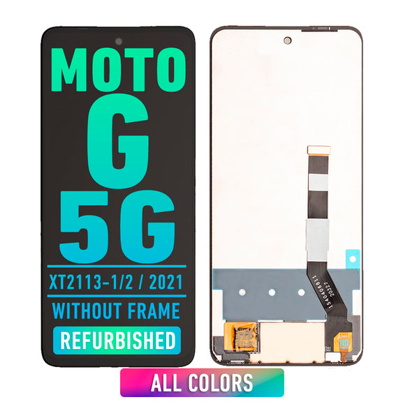 Motorola Moto One G 5G ACE UW (Verizon Version) (XT2113-1/2 / 2021) LCD Screen Assembly Replacement Without Frame (Refurbished) (All Colors)