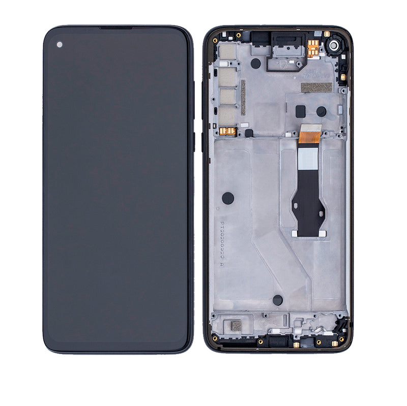 Motorola Moto G8 Power (XT2041-1 / XT2041-3) LCD Screen Assembly Replacement With Frame (Refurbished) (Smoke Black)