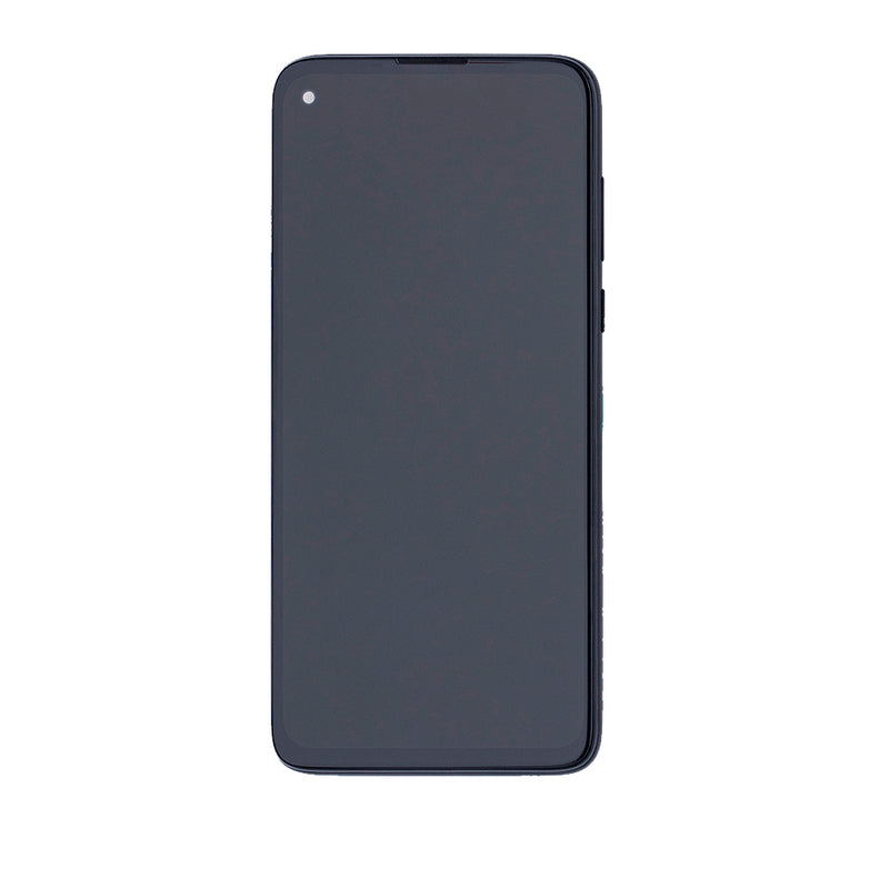 Motorola Moto G8 Power (XT2041-1 / XT2041-3) LCD Screen Assembly Replacement With Frame (Refurbished) (Smoke Black)