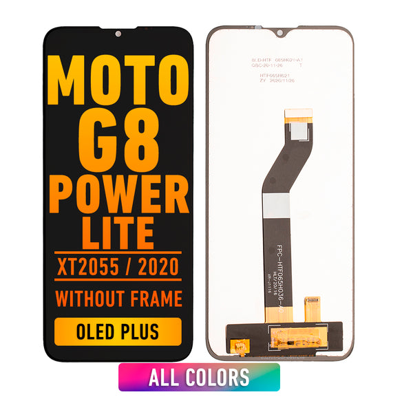 Motorola Moto G8 Power Lite (XT2055) LCD Screen Assembly Replacement Without Frame (OLED PLUS) (All Colors)