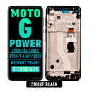 Moto G Power (XT2041-4 / XT2041-6 / XT2041-7 / XT2041DL / 2020) LCD Screen Assembly Replacement With Frame (Refurbished) (Smoke Black)