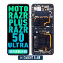 Motorola Razr Plus / Razr 50 Ultra (XT2451 / 2024) OLED Assembly With Frame (Refurbished) (Midnight Blue)