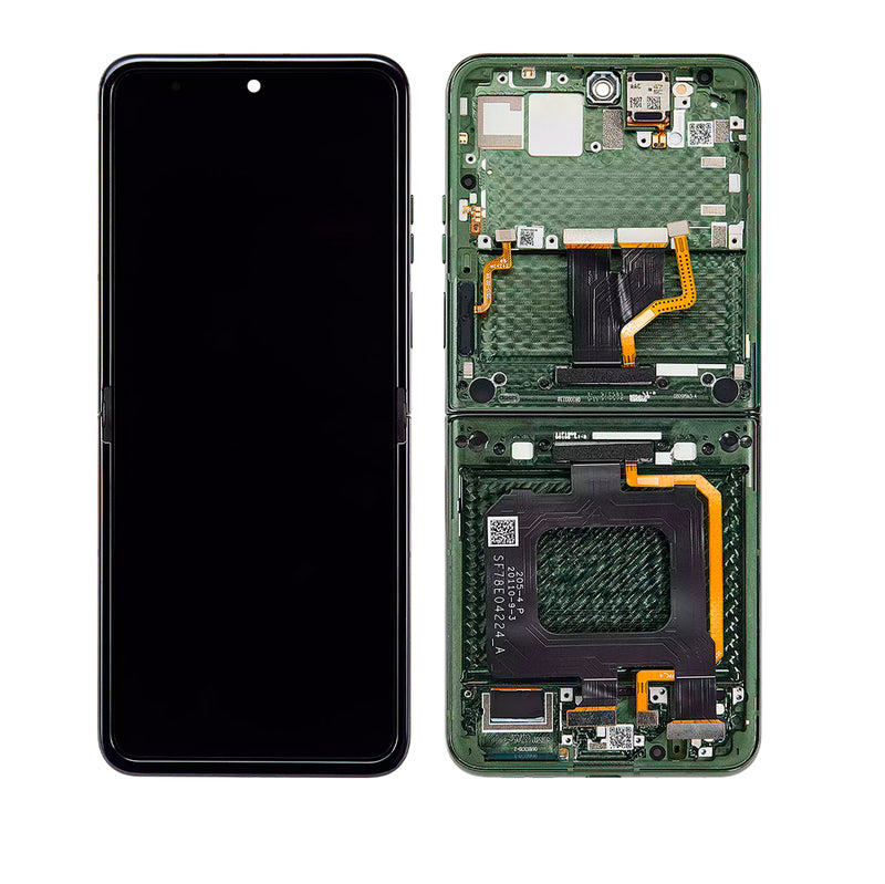 Motorola Razr Plus / Razr 50 Ultra (XT2451 / 2024) OLED Assembly With Frame (Refurbished) (Spring Green)