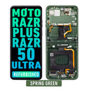 Motorola Razr Plus / Razr 50 Ultra (XT2451 / 2024) OLED Assembly With Frame (Refurbished) (Spring Green)