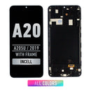 Samsung Galaxy A20 (A205U / 2019) LCD Screen Assembly Replacement With Frame (Aftermarket Incell) (All Colors)