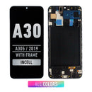 Samsung Galaxy A30 (A305 / 2019) LCD Screen Assembly Replacement With Frame (Aftermarket Incell) (All Colors)