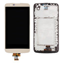 LG K10 K410 (2016) LCD Screen Assembly Replacement With Frame (Gold)