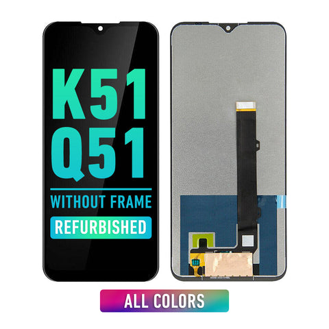 LG K51 / LG Q51 LCD Screen Assembly Replacement Without Frame (Refurbished) (All Color)