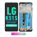 LG K51S LCD Screen Assembly Replacement With Frame (All Colors)