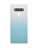 LG Stylo 6 / K71 Battery Back Cover Glass Replacement With Camera Lens (White)