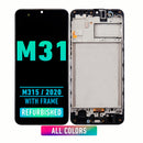 Samsung Galaxy M31 (M315 / 2020) OLED Screen Assembly Replacement With Frame (Refurbished) (All Colors)