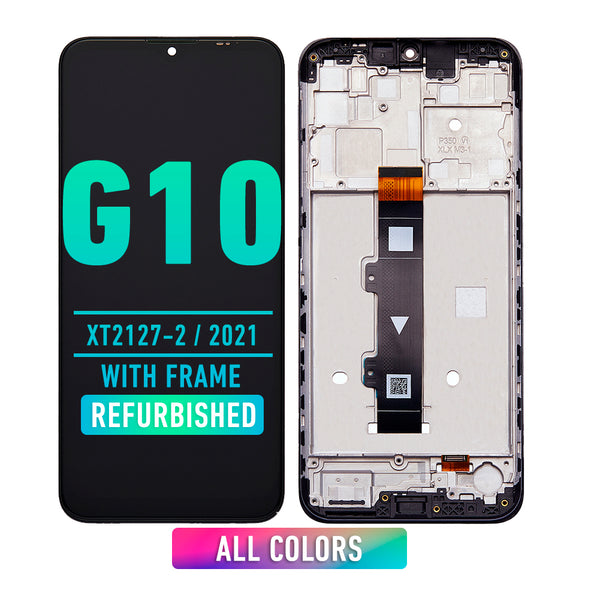 Motorola Moto G10 (XT2127-2 / 2021) LCD Screen Assembly Replacement With Frame (Refurbished) (All Colors)