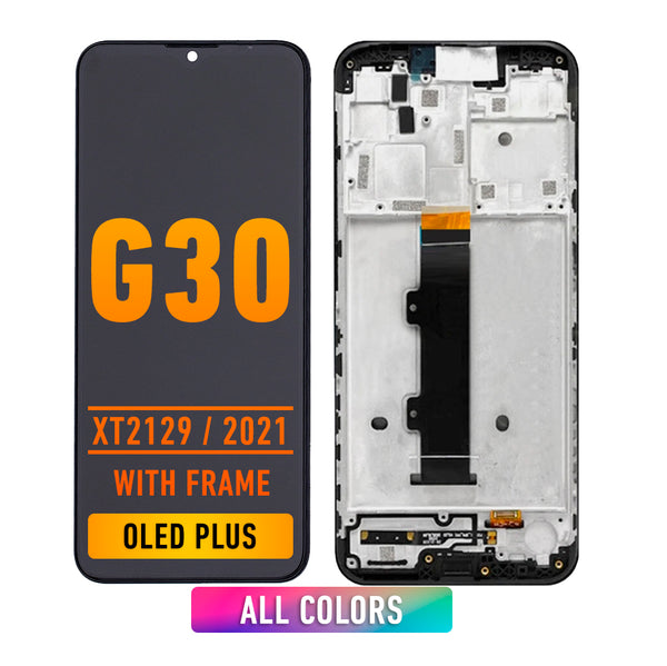 Motorola Moto G30 (XT2129 / 2021) LCD Screen Assembly Replacement With Frame (OLED PLUS) (All Colors)