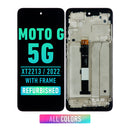 Motorola Moto G 5G (XT2213 / 2022) LCD Screen Assembly Replacement With Frame (Refurbished) (All Colors)