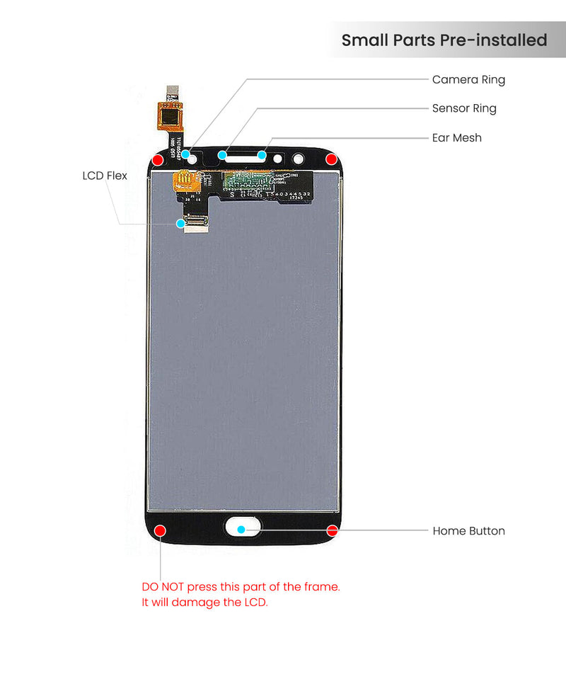Motorola Moto G5S Plus (XT1803) LCD Screen Assembly Replacement Without Frame (USA Version) (Black)
