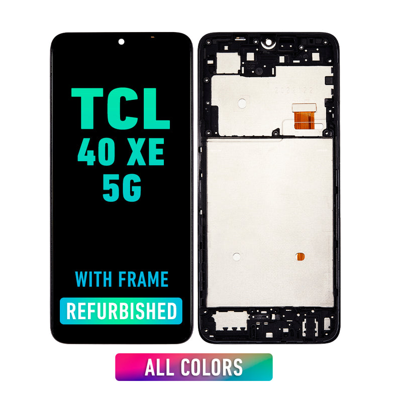 TCL 40 XE 5G LCD Screen Assembly Replacement With Frame (Refurbished) (All Colors)