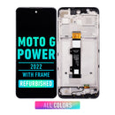 Motorola Moto G Power (XT2165 / 2022) LCD Screen Assembly Replacement With Frame (Refurbished) All Colors