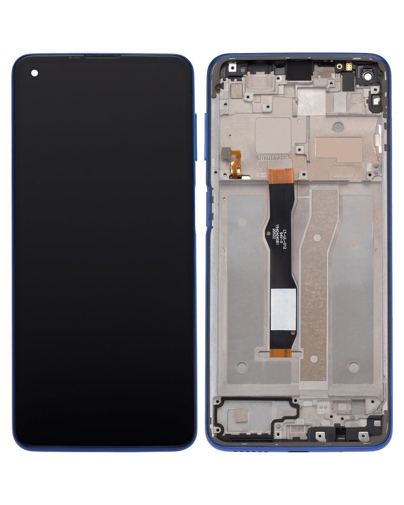 Motorola Moto G Power (XT2117 / 2021) LCD Screen Assembly Replacement With Frame (Refurbished) (Blue)