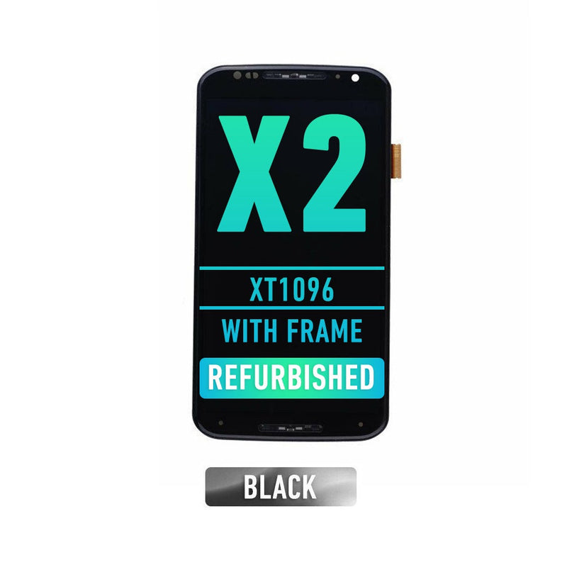 Motorola Moto X2 (XT1096) LCD Screen Assembly Replacement With Frame (Refurbished) (Black)