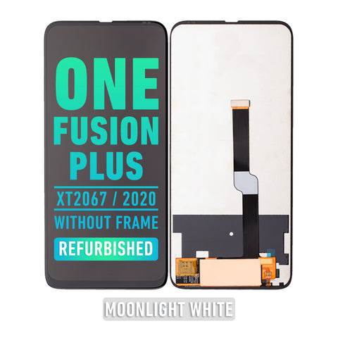 Motorola One Fusion Plus (XT2067 / 2020) LCD Screen Assembly Replacement Without Frame (Refurbished) (Moonlight White)