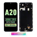 Samsung Galaxy A20 (A205U / 2019) OLED Screen Assembly Replacement With Frame (refurbished) (All Colors)